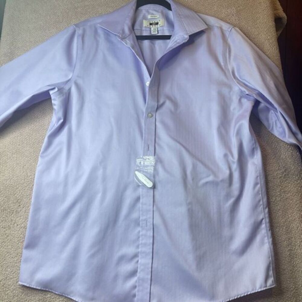 Joseph Abboud Non-Iron Button Men's Dress Shirt Purple ~  16 1/2   32/33 NWT #20